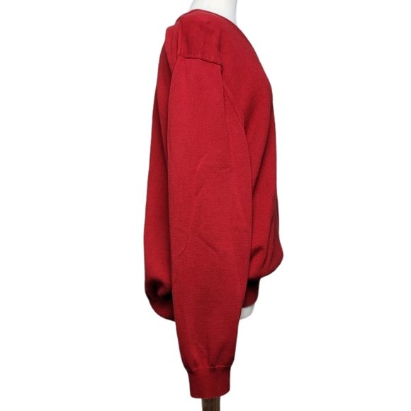 EXPRESS Sweater Pullover V Neck Red - Picture 3 of 9